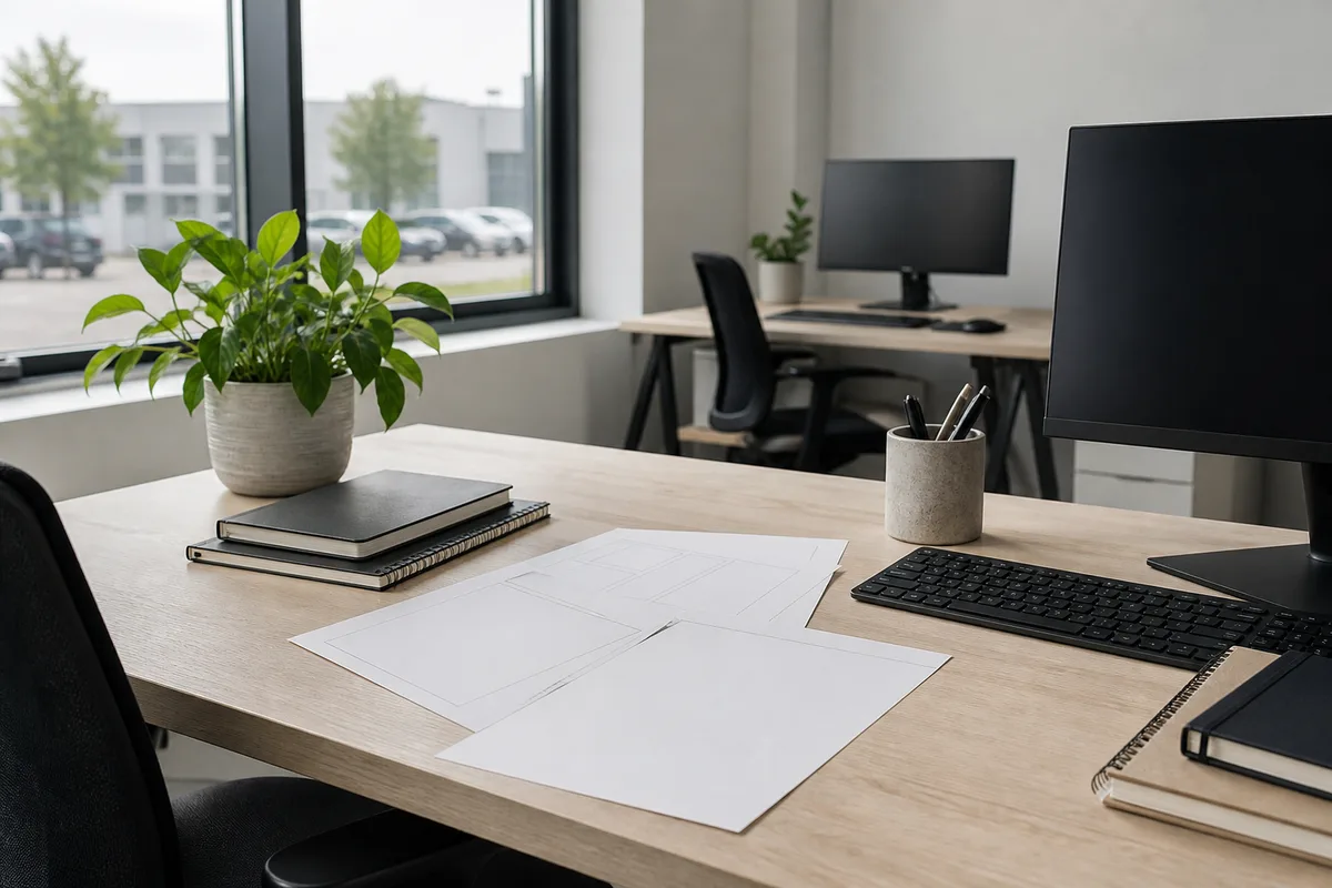 Bureaux de prestataires web dans une zone d’activité du Val-d’Oise